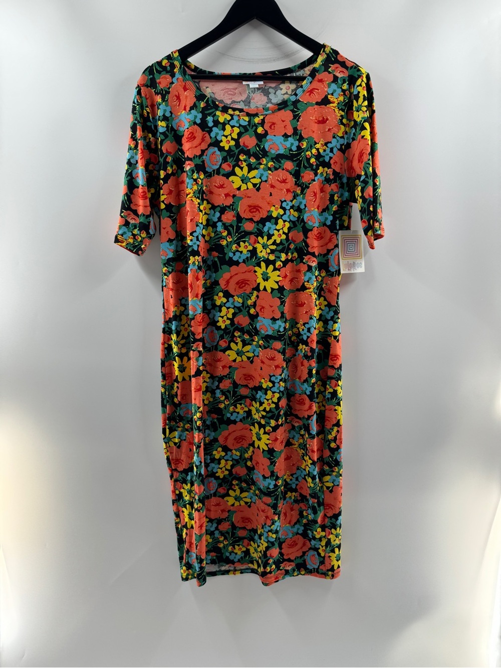 LuLaRoe Julia Floral Rose Print Dress – Women’s 2XL NWT